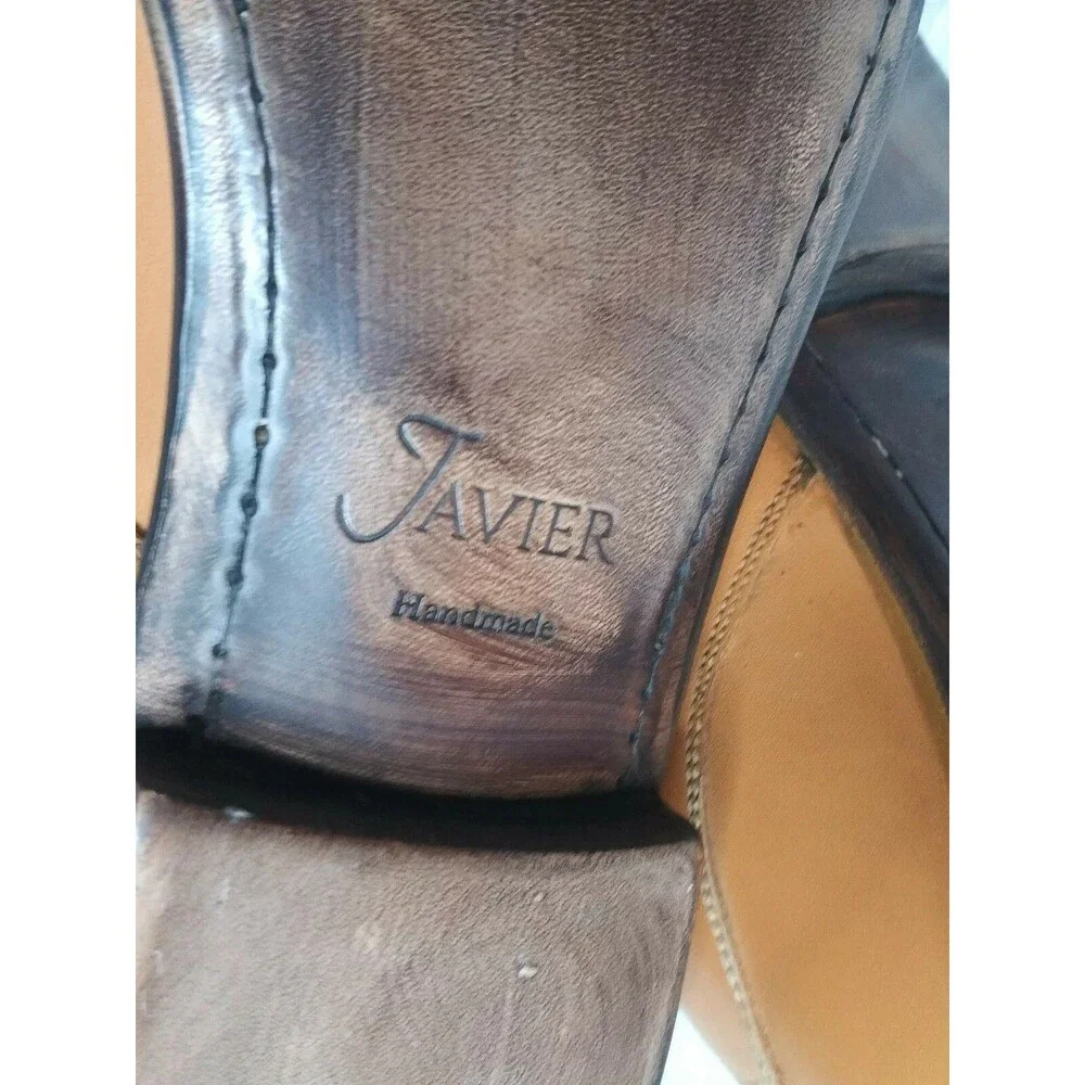 Javier Handcrafted Leather Chelsea Boots Men's Size 8 M Plain Toe  British Tan